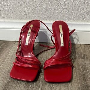 Zara Women's Bold Red Heels